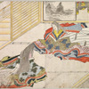 Court ladies in robes of state composing poetry