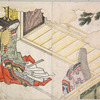 Court ladies in robes of state composing poetry