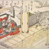 Court ladies in robes of state composing poetry