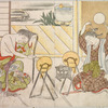 Courtesans amusing themselves with various pastimes