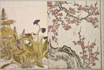 Plum blossoms, dandelion and Sakuraso