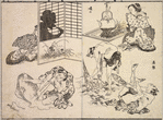 Selected images from Hokusai's Manga