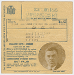 James H. Williams' chauffeur's license