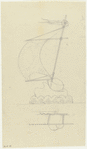 Act II: Elevation and plan view of sailboat