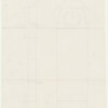 Act I: Rough sketch for grandfather clock with measurements, with notation "Rouben guess what"