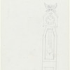 Act I: Front elevation of grandfather clock, signed in pen, "1988 RTA"