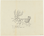Act II: Sketch of sleigh, notated "The Nutcracker finale, New York City Ballet 1964"