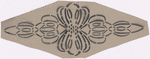 Act I: Stencil pattern of lace motif for living room scene large curtain, full scale