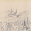 Elevation line drawing of opening show drop for The Nutcracker