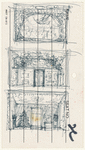 Act I: Concept sketches of opening show drop, house exterior, and living room interior