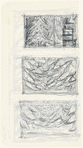 Act I: Concept sketches of Christmas tree, and snow scene