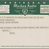 Telegram to Arturo Toscanini from Bruno Walter