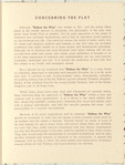Playbill for the stage production Nathan the Wise starring Rosa Vermonte, as inserted into holograph manuscript of the play