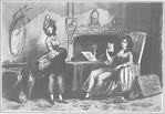 Barnaby Rudge. [Browne, H. K.]. 4 original water colors: Emma Haredale reading the love-letter from Edward Chester; Dolly Varden tying the lock-smith's sash; Barnaby Rudge in prison; Joe Willett embracing Dolly Varden