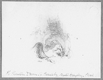 Barnaby Rudge. [Browne, H. K.]. Original unpublished pencil drawing "The phantom dream of Barnaby" and an original unpublished water color