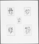 Browne, H. K. 21 original unpublished drawings of characters in the works of Charles Dickens, arranged on ten mounts