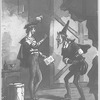 Nicholas Nickleby. Browne, H. K. 2 original water colors: [Nicholas instructs Smike in the art of acting] and [The gentleman next door declares his passion for Mrs. Nickleby]