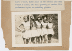Group portrait showing singer and dancer Lily Yuen (left) with other performers, circa 1927