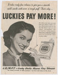 Unidentified Model in advertisement for Lucky Strike cigarettes