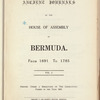 Ancient journals of the House of Assembly of Bermuda 