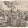 Landscape with a Farm and a Wooden Bridge