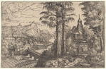 View on a Town Near a River, on the Right a Church