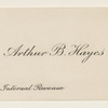 Hayes, Arthur B