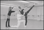 Elena Tchernichova directs Andris Liepa and Susan Jaffe during rehearsal for the American Ballet Theater production "Swan Lake"