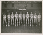 The Washington Bears basketball team with Pop Gates standing third from right