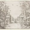 Hercules and Iole in a Garden.   A theatrical decoration