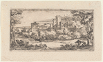 Landscape with Distant Castle and 2 Fishermen