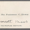 Howe, Frederic Clemson
