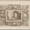 View of a Ruined Arch and Two Figures Talking