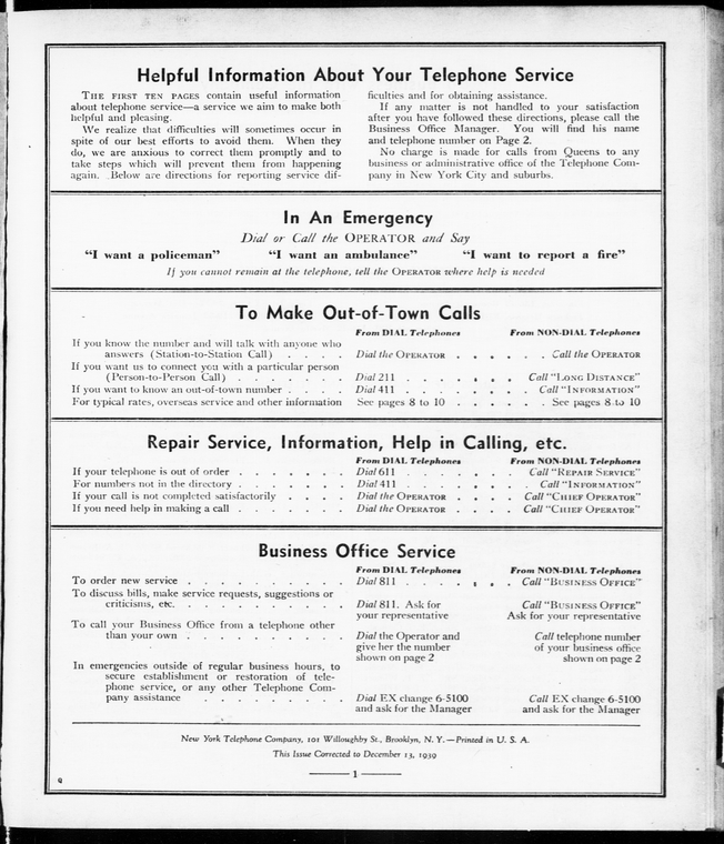 Queens telephone directory NYPL Digital Collections