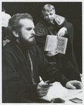 Robert Symonds and William Hutt in the stage production Saint Joan