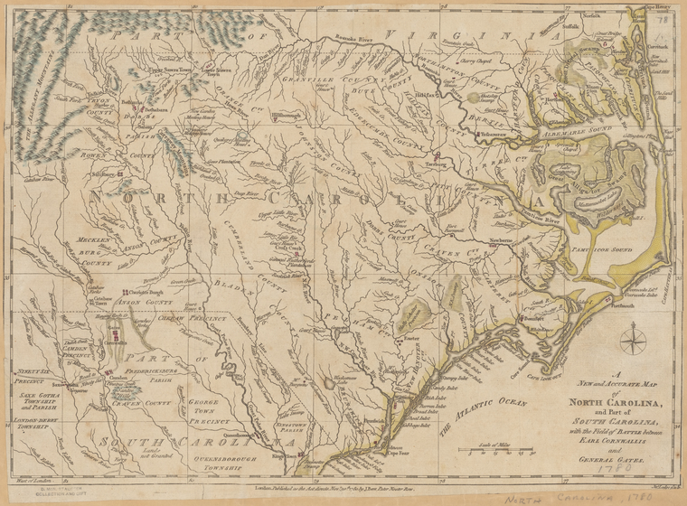 A new and accurate map of North Carolina and part of South Carolina ...