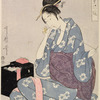 A woman sewing