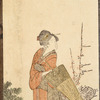 Lady out walking with umbrella