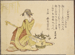 Girl and Seven Autumn Grasses