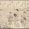 Picnic group on the shores of the Sumida River