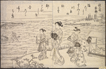 Picnic group on the shores of the Sumida River