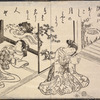 Two women, one sleeping, one reading a letter