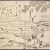 Three cranes on the shore
