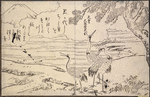 Three cranes on the shore