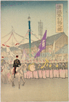 Illustration of the Return of Troops from China after the Victory