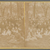 Group portrait of men, women and children with wooden tennis rackets, Ohio
