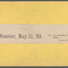 Johnstown Disaster, May 31, 1889, No.4, Across Stony Creek to Cambria Mills, Steubenville, Ohio