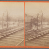 The Great Flood of February 7, 1884, [houses and railroad tracks in water], Steubenville, Ohio