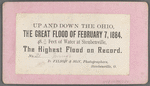 The Great Flood of February 7, 1884, [houses and railroad tracks in water], Steubenville, Ohio