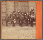 [A musical band of men and a young boy with their instruments], Steubenville, Ohio